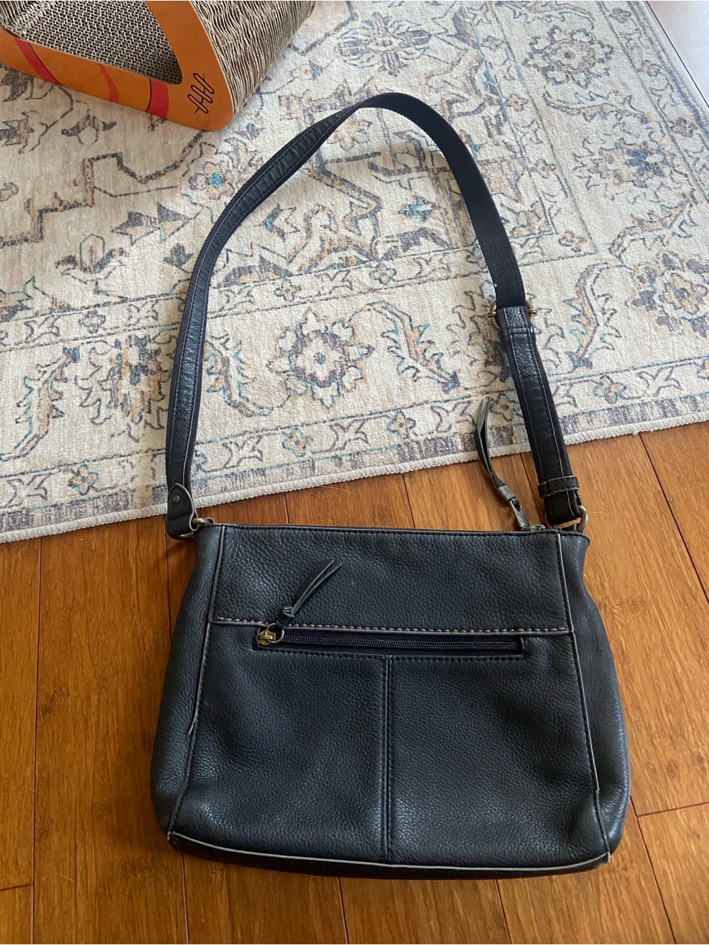 The Sak Classic Black Leather Crossbody Shoulder Bag